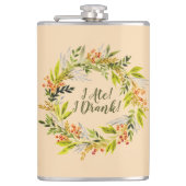 Flasques Aquarelle Wreath & Fun Text (Devant)