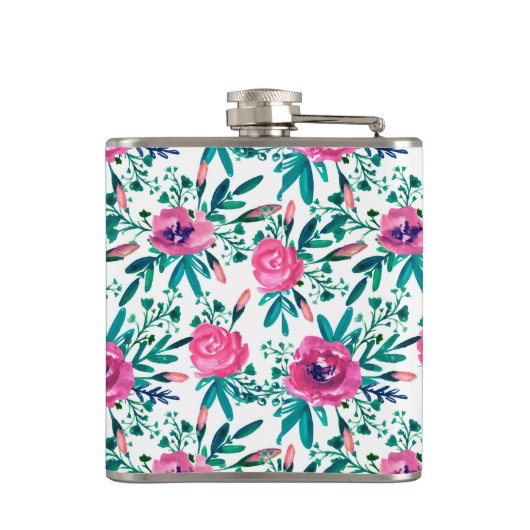 Flasques Aquarelles mignonnes Fleurs rouges (Dos)