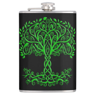 Flasques Arbre Celtique Vert De Vie