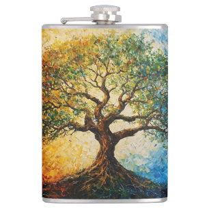 Flasques Arbre de connaissances - Peinture à l'huile