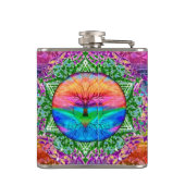 Flasques Arbre de la vie apaisant dans des couleurs (Dos)