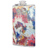 Flasques Arbre en fleurs rouge abstrait bleu bleu jaune Fle (Gauche)