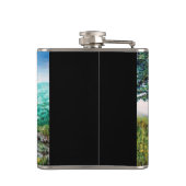 Flasques ARBRE MAGIQUE / Aube en bois vert et dame en rouge (Dos)