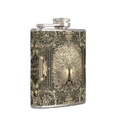 Flasques Arbre orné d'or de la vie Ancien Rustique (Droite)