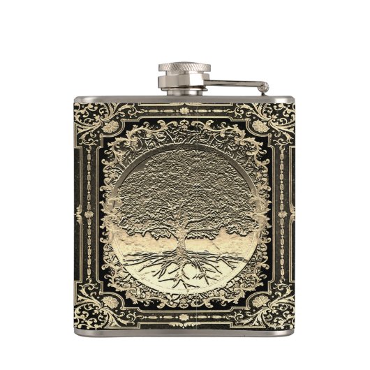 Flasques Arbre orné d'or de la vie Ancienne Russie (Dos)