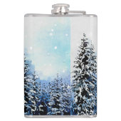 Flasques Arbres à feuillage persistant avec fiole enveloppé (Dos)