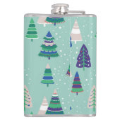 Flasques Arbres de Noël, arrière - plan bleu (Dos)
