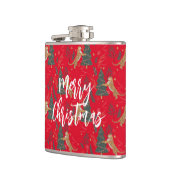 Flasques Arbres de Noël & tigres motif rouge arrière - plan (Gauche)