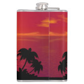 Flasques Arbres de palmiers couchés Silhouette-16515 (Dos)