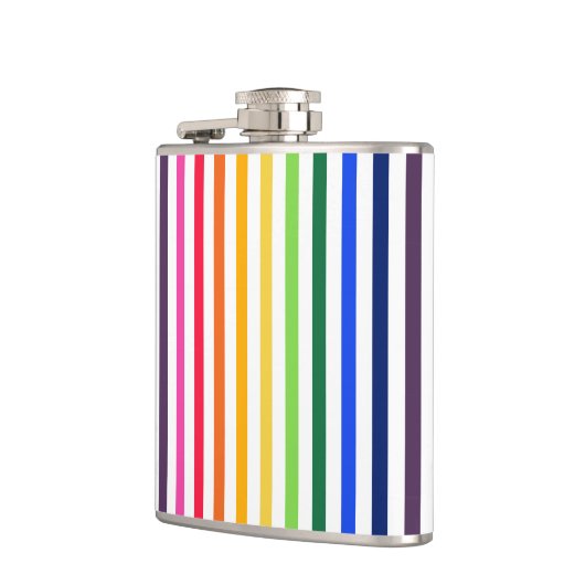 Flasques Arc-en-ciel et rayures blanches (Gauche)