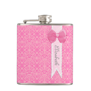 Flasques Arc mignon de damassé assez rose de médaillon avec