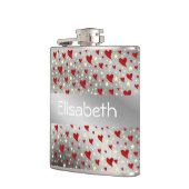 Flasques argent, coeur, violet, décoration, médaille, prix, (Gauche)