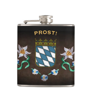 Flasques Armoiries de Bavière "Prost!" Flèche de hanche