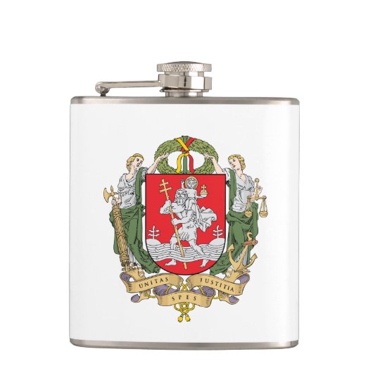 Flasques Armoiries de Vilnius, Lituanie Hip Flask (Devant)