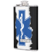 Flasques Arraché nom de coutume de symbole d'infirmier (Gauche)