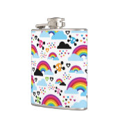 Flasques Arrière - plan adolescent de crâne d'arc-en-ciel (Gauche)