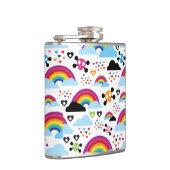 Flasques Arrière - plan adolescent de crâne d'arc-en-ciel (Droite)