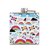 Flasques Arrière - plan adolescent de crâne d'arc-en-ciel (Dos)