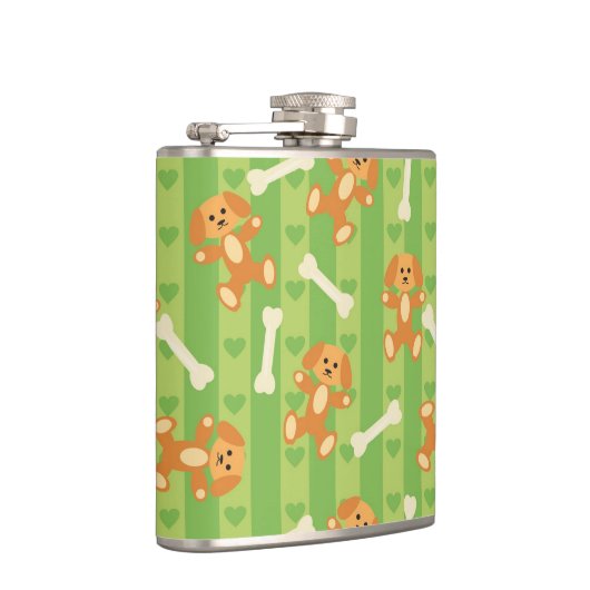 Flasques arrière - plan avec des chiens et des os (Droite)