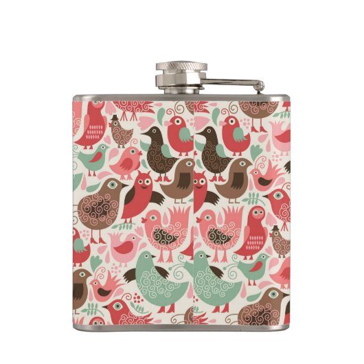 Flasques arrière - plan avec les oiseaux mignons (Dos)