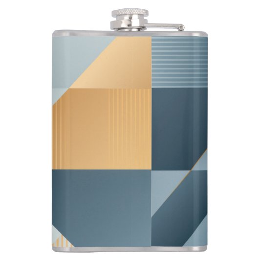 Flasques Arrière - plan de formes géométriques en gris (Dos)