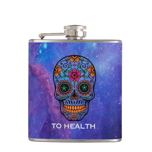 Flasques Arrière - plan de l'espace profond et crâne de suc (Devant)