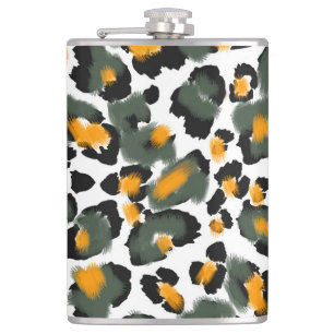 Flasques Arrière - plan de texture Poster de animal Leopard