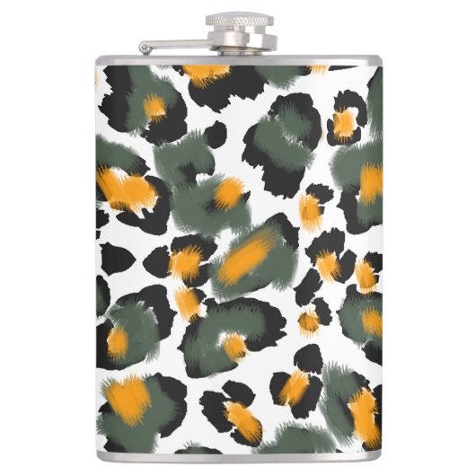 Flasques Arrière - plan de texture Poster de animal Leopard (Devant)