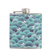 Flasques Arrière - plan décoratif de vague de mer (Devant)