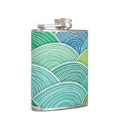 Flasques Arrière - plan des vagues vertes abstraites (Droite)