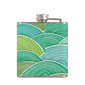 Flasques Arrière - plan des vagues vertes abstraites (Dos)