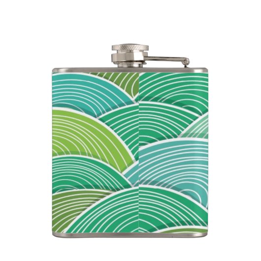 Flasques Arrière - plan des vagues vertes abstraites (Dos)