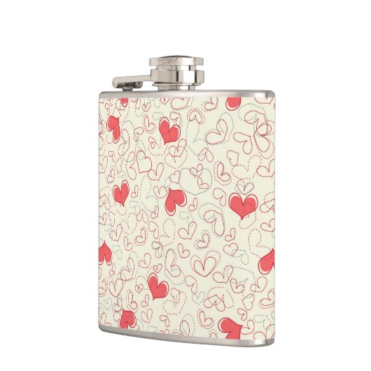 Flasques Arrière - plan mignon de coeurs (Gauche)