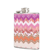 Flasques Arrière - plan rose de zigzag (Gauche)