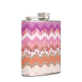 Flasques Arrière - plan rose de zigzag (Droite)