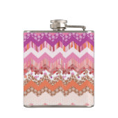 Flasques Arrière - plan rose de zigzag (Dos)