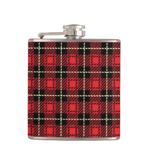 Flasques Arrière - plan rouge de plaid