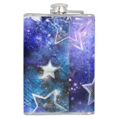 Flasques Arrière - plan spatial avec étoiles (Dos)