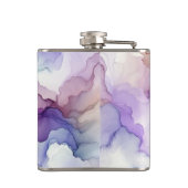 Flasques Art abstrait aquarelle orchidée pourpre en fleurs (Dos)