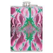 Flasques Art Abstrait Fleur Rouge (Dos)