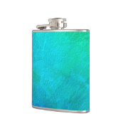 Flasques Art Abstrait Glace Bleu Vert (Gauche)