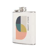 Flasques Art Abstrait moderne élégant minimaliste géométriq (Gauche)