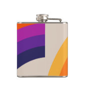 Flasques Art arc-en-ciel de style rétro coloré (Dos)