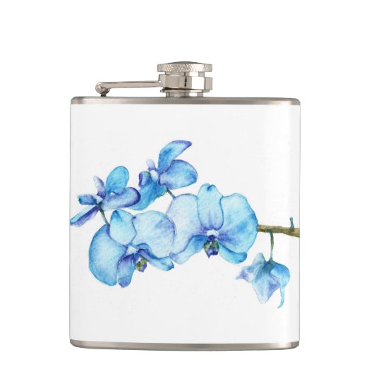 Flasques Art botanique d'orchidée bleue (Devant)