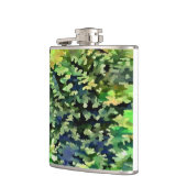 Flasques Art de bruit abstrait de feuillage dans vert et le (Gauche)