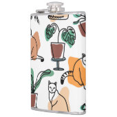 Flasques Art de trait dessin chats et fleurs (Gauche)