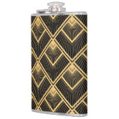 Flasques Art Déco Black Gold : Géométrique (Gauche)