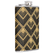Flasques Art Déco Black Gold : Géométrique (Droite)