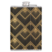 Flasques Art Déco Black Gold : Géométrique (Dos)
