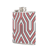 Flasques Art Déco Géométrique - corail, gris et blanc (Gauche)